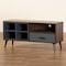 Baxton Studio Garrick Modern and Contemporary Two-Tone Grey and Walnut Brown Finished Wood 1-Drawer TV Stand 180-11226-Zoro - alternate 9